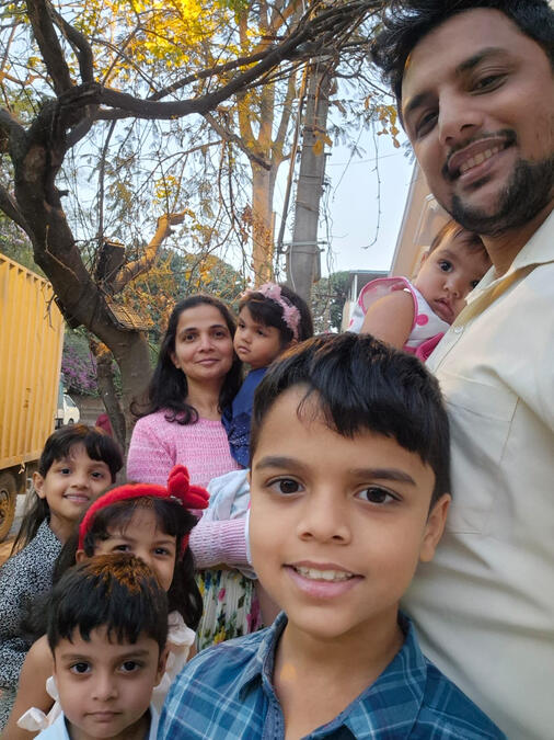 Soul Winning as a family in Bangalore.